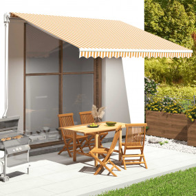 Replacement Awning Fabric Yellow and white