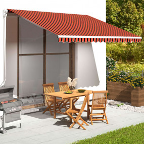 Replacement Awning Fabric Orange and brown Polyester wi...