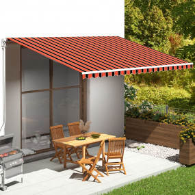 Replacement Awning Fabric Orange and brown