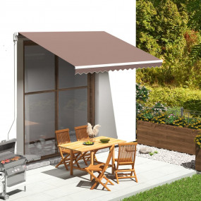 Replacement Awning Fabric Brown 100% Polyester with PU ...