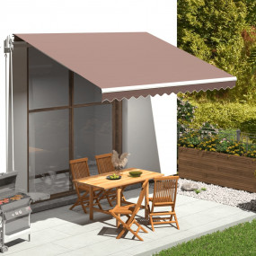Replacement Awning Fabric Brown 100% Polyester with PU ...
