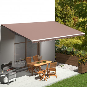 Replacement Awning Fabric Brown Polyester with PU coati...