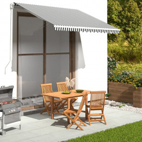Replacement Awning Fabric Anthracite and White