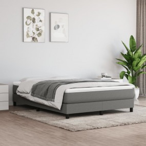 Bed Frame Dark Grey Fabric, plywood, engineered wood Qu...