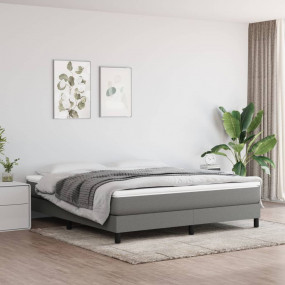 Bed Frame Dark Grey Fabric (100% polyester), plywood, e...