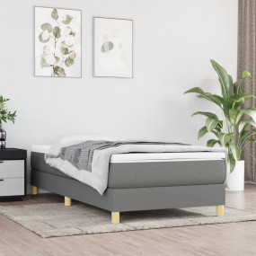 Bed Frame Dark Grey Fabric (100% polyester), plywood, e...