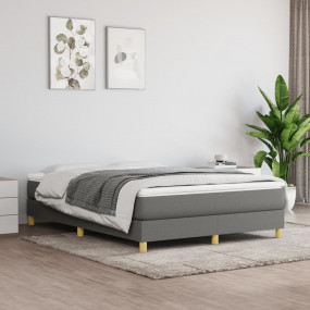 Bed Frame Dark Gray Fabric (100% polyester), plywood, e...