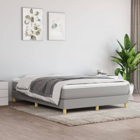 Bed Frame Light Grey 100% polyester fabric, plywood, en...