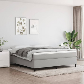 Bed Frame Light Grey 100% Polyester fabric, plywood, en...