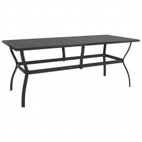Garden Table Anthracite Powder-coated steel Large Durab...