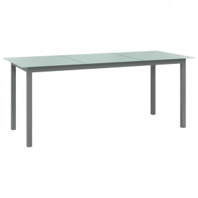 Garden Table Light grey Aluminum 74.8 in x 35.4 in x 29...