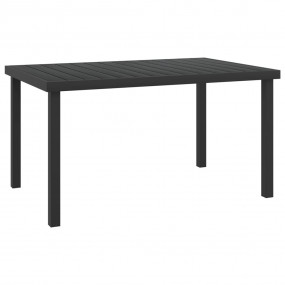 Garden Table Black Aluminum and WPC Large Durable Garde...