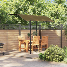 Gazebo Set of 2 Taupe Steel and polyester Large Durable