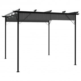 Pergola Anthracite Powder-coated steel, Polyester with ...