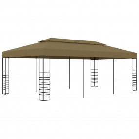 Gazebo Taupe Steel frame, Polyester fabric with PA coat...