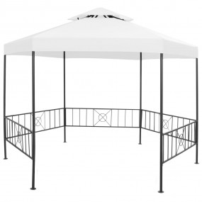 Garden Gazebo White Powder-coated steel, Polyester fabr...