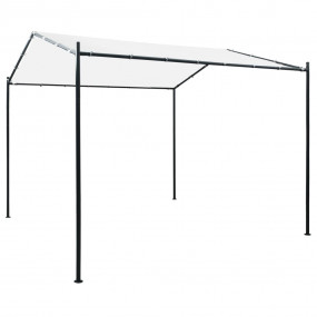 Gazebo White Steel Large Collapsible Canopy Rectangular