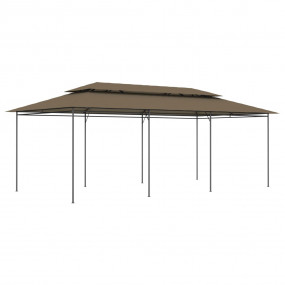 Gazebo Taupe Tubular steel frame, Polyester fabric with...