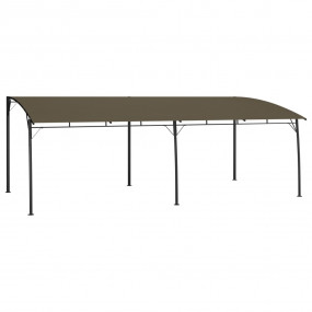 Sunshade Awning Taupe Powder-coated steel, fabric (100%...