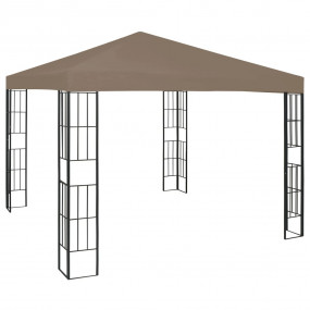 Gazebo Taupe and Black Polyester fabric, Steel 10ft