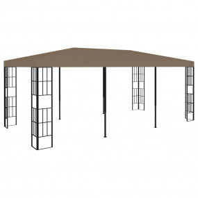 Gazebo Taupe Polyester Spacious Gazebo Rectangular