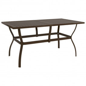 Garden Table Brown Powder-coated steel Large Durable