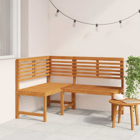 Corner Bench Brown Solid Acacia Wood 55.1 in corner ben...