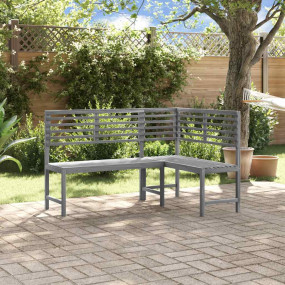 Corner Bench Gray Solid acacia wood with a gray wash fi...