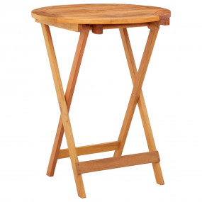 Garden Table Natural Wood Solid eucalyptus wood Small F...