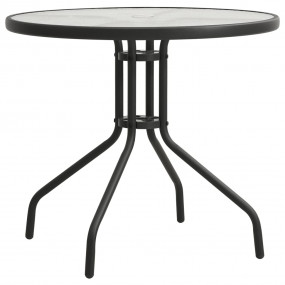 Outdoor Table Anthracite Powder-coated steel, Tempered ...