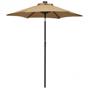 Garden Parasol Taupe and dark grey Fabric (100% polyest...