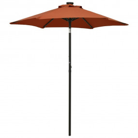 Garden Parasol Terracotta and Dark Grey