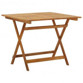 Garden Table Natural Solid Acacia wood Medium Foldable