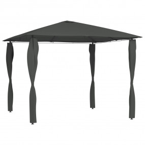 Gazebo Anthracite Fabric 5.3 oz/yd 9.8ft x 9.8ft x 8.5f...