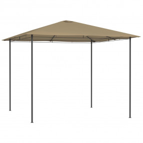 Gazebo Taupe Fabric, steel 9.8 x 9.8 x 8.5 ft Durable G...