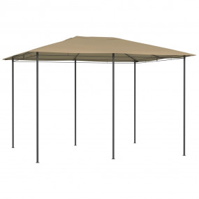 Gazebo Taupe Fabric, Steel Large Durable Gazebo Rectang...