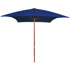 Garden Parasol Blue Laminated Bamboo, Hardwood, Polyest...