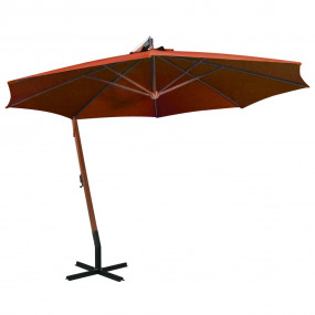 Hanging Garden Parasol Terracotta Solid Fir Wood Large