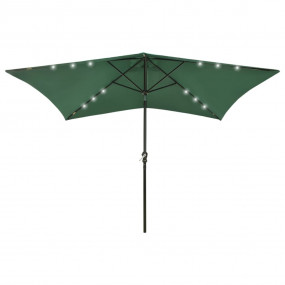 Garden Parasol Green Polyester 6.6 x 9.8 ft Foldable
