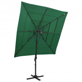 Garden Parasol Green Polyester Large Foldable Garden Pa...