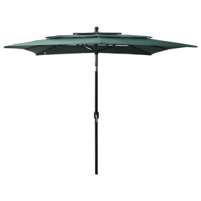 Parasol Green Polyester, Powder-Coated Aluminum 8.2 x 8...