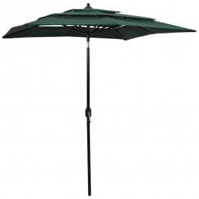 Parasol Green Polyester, Powder-Coated Aluminum 6.6x6.6...