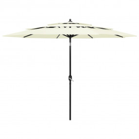 Parasol Sand Polyester, Aluminum Large Collapsible Para...