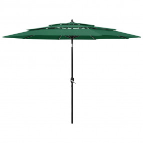 Parasol Green Polyester, powder-coated aluminum 9.8 ft ...