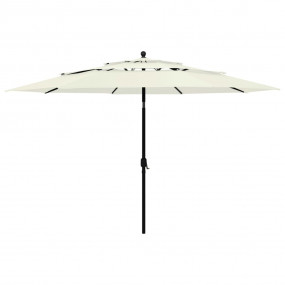Parasol Sand Polyester, Powder-Coated Aluminum Large Fo...