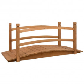 Garden Bridge Natural Wood Solid Firwood Medium Decorat...
