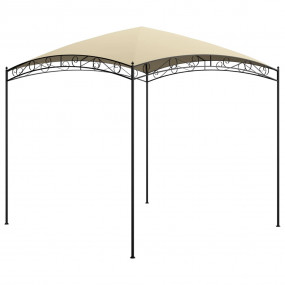 Gazebo Cream Steel, Polyester 9.8 x 9.8 x 8.7 in Durabl...