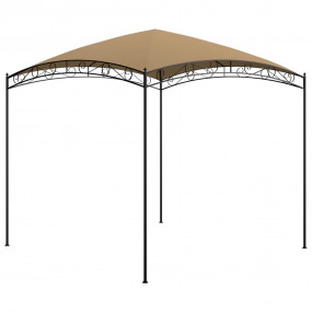 Gazebo Taupe Steel 9.8 x 9.8 x 8.7 ft Durable Gazebo Sq...