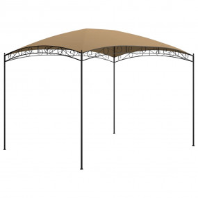 Gazebo Taupe Steel Large Durable Gazebo Rectangular