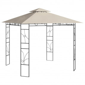 Gazebo Cream Steel 9.8x9.8 feet Durable Gazebo Square